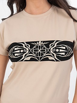 футболка с вышивкой логотипа FASHDAN