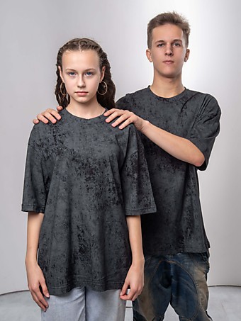 футболка оверсайз черная варенка